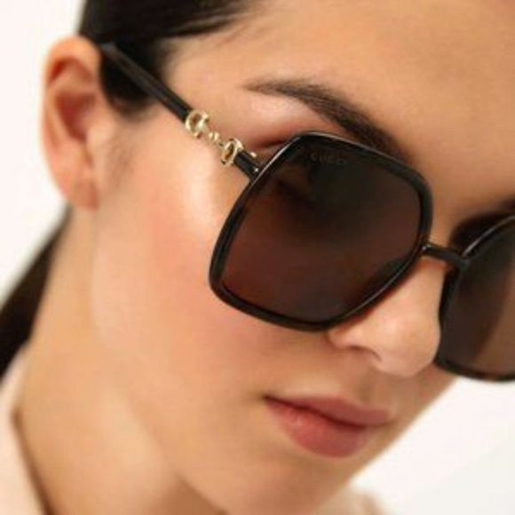Gucci GG0890S 002 Sunglasses Dark Havana Brown Women main image 10